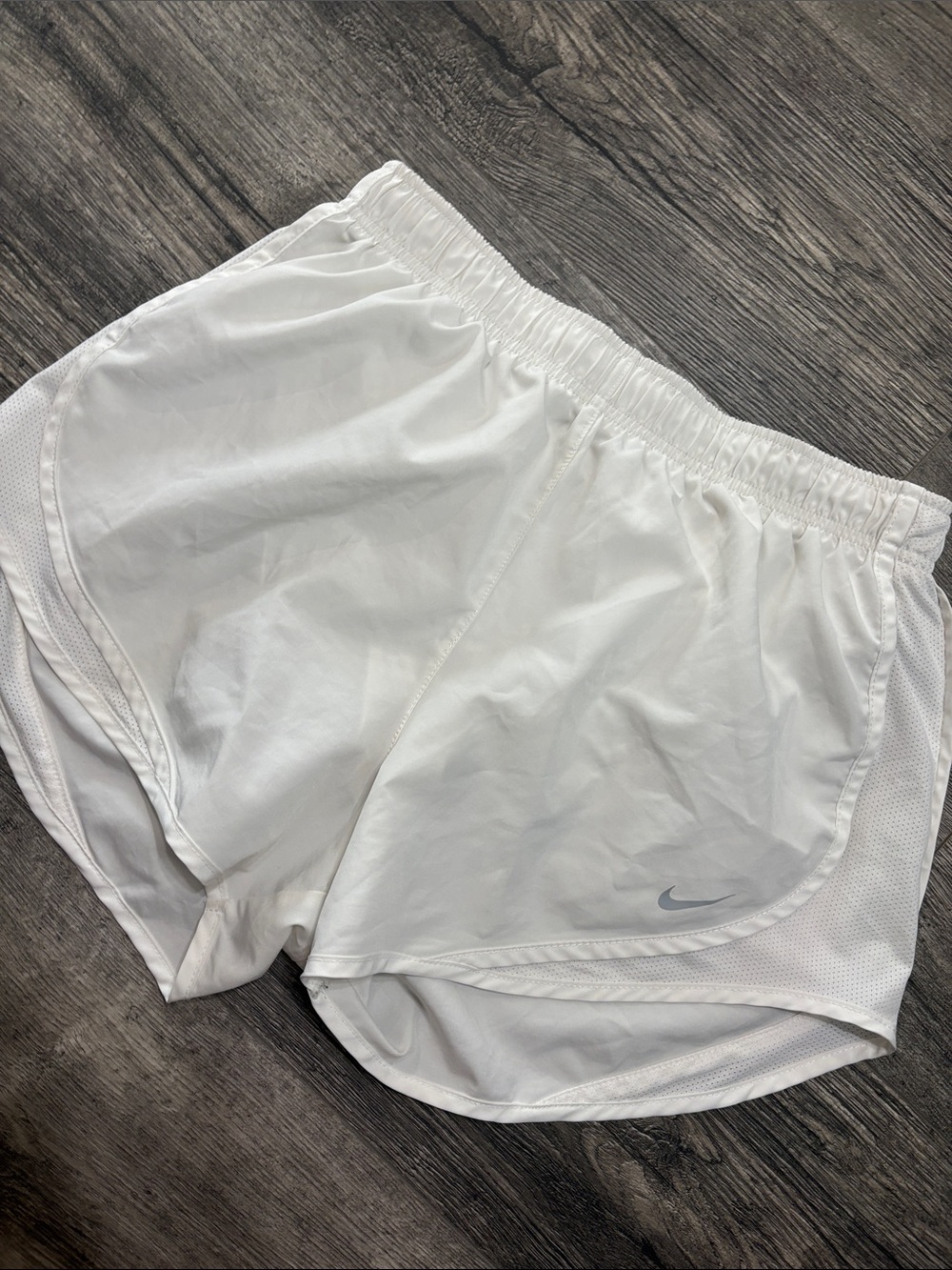 Nike Women's White Dri-FIT Running Shorts M